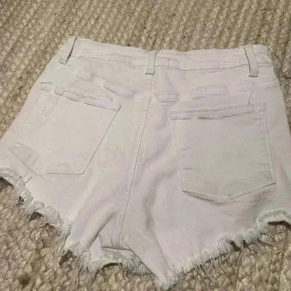 white jean shorts - Picture 2 of 3